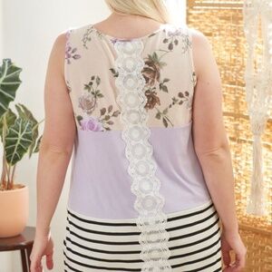 PLUS Carla Colorblock Tank Top NEW WITH TAGS